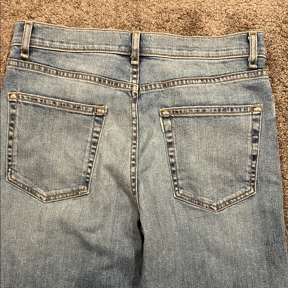 ASKK NY Blue Cropped Straight Leg Jeans size 8 - Picture 8 of 14